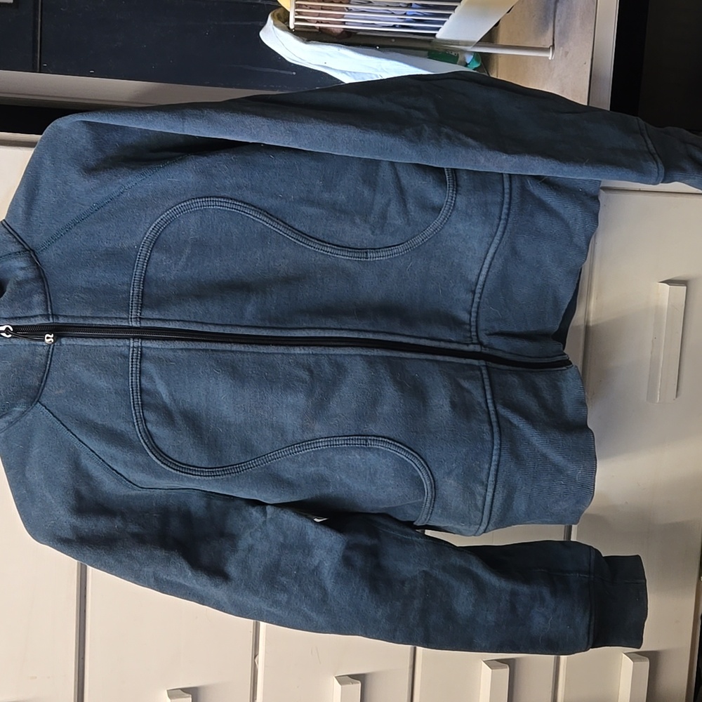 Women’s Zip-Up Sweatshirt Jacket - Slate Blue